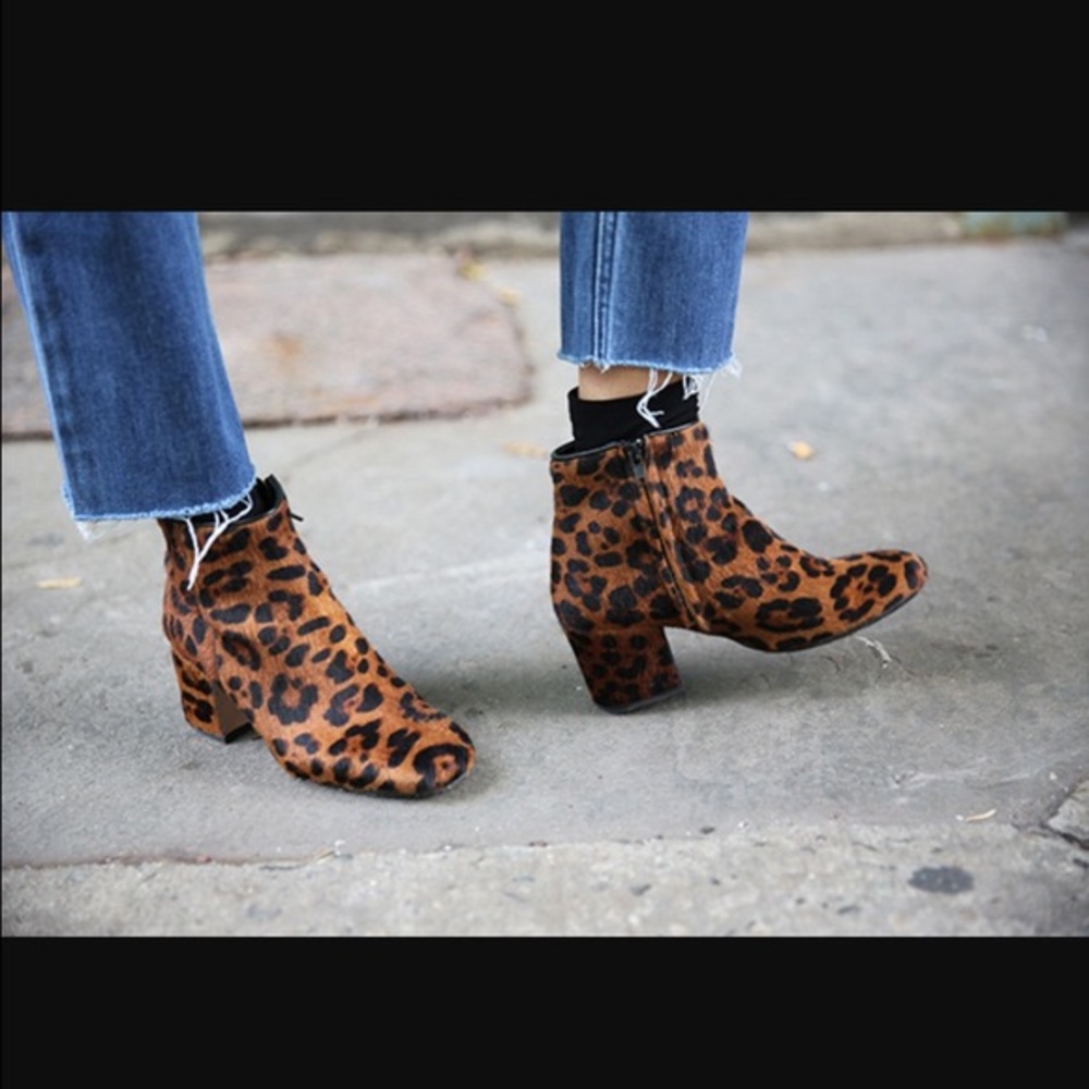 ZARA Cheetah Print Booties